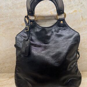 YSL Black Leather Tote Handbag - Classic Women's Bag